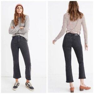 Madewell Cali Demi Boot Women's Stonewashed Black Jeans Size 27